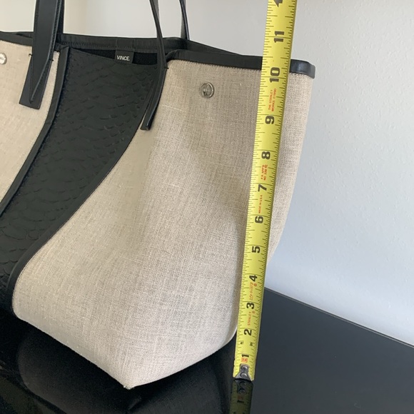 Vince black croc stamped tote - Picture 12 of 12